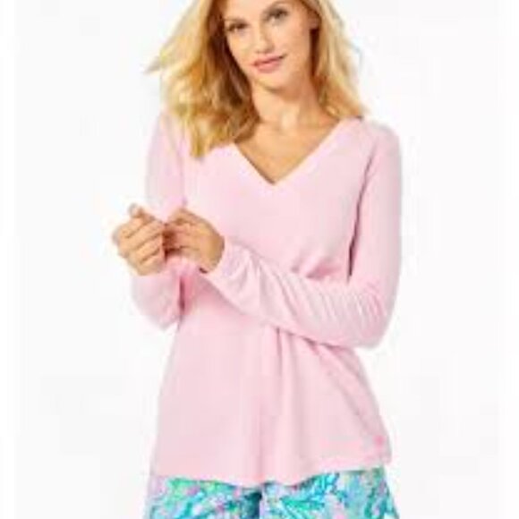 Lilly Pulitzer Pink Luxletic Areli Pullover Size M - Picture 1 of 7